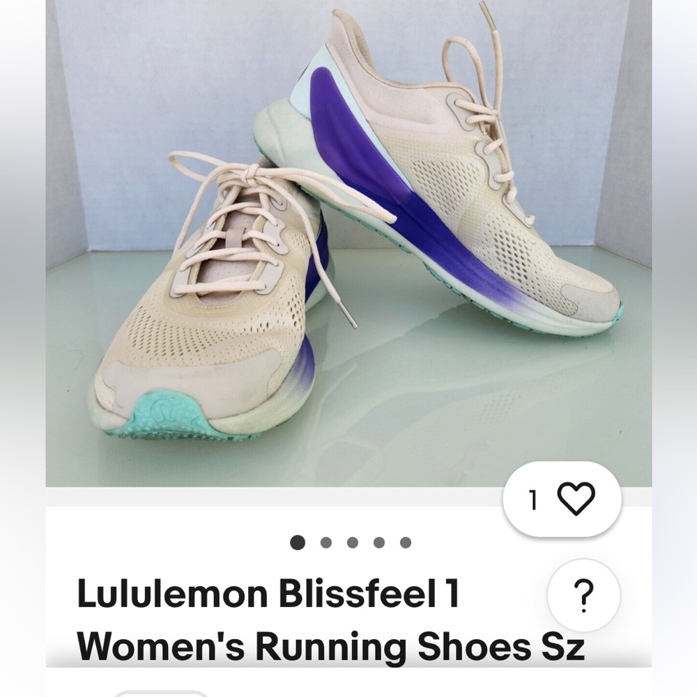 Lululemon Women's Blissfeel Running Shoe - Cream and Purple - Picture 5 of 12